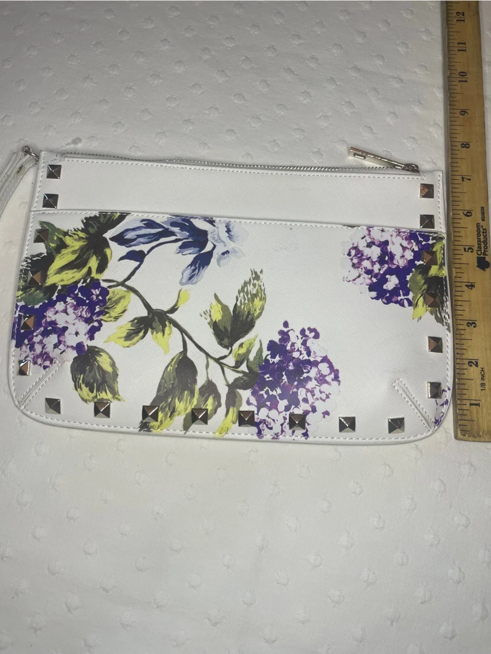 White House Black Market‎ Floral Studded Wristlet Clutch NWOT